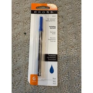 Cross rolling ball pen gel refill # 8521‎ Blue  Archival Ink  Sealed